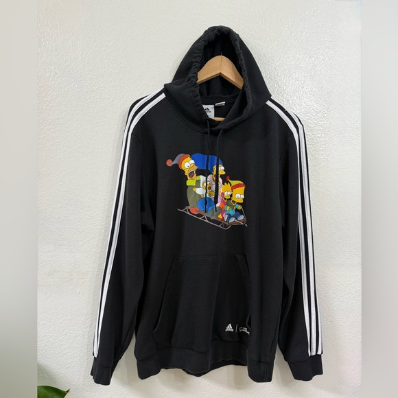adidas Other - ADIDAS The Simpsons Family Graphic Black Bart Homer‎ Hoodie Men's Size:  Large